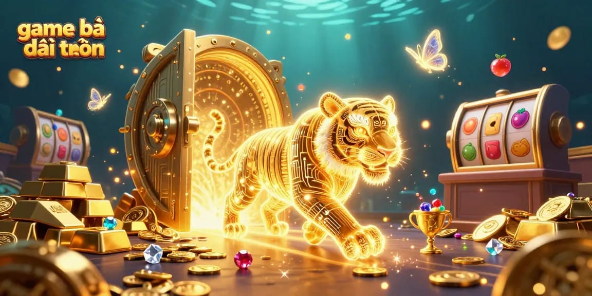 Experience the excitement of game bài đổi thưởng with iridescent visuals and vibrant casino elements.
