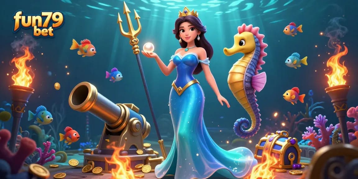 Experience the thrill of fun79 bet with vibrant underwater fish shooting action and treasure elements!