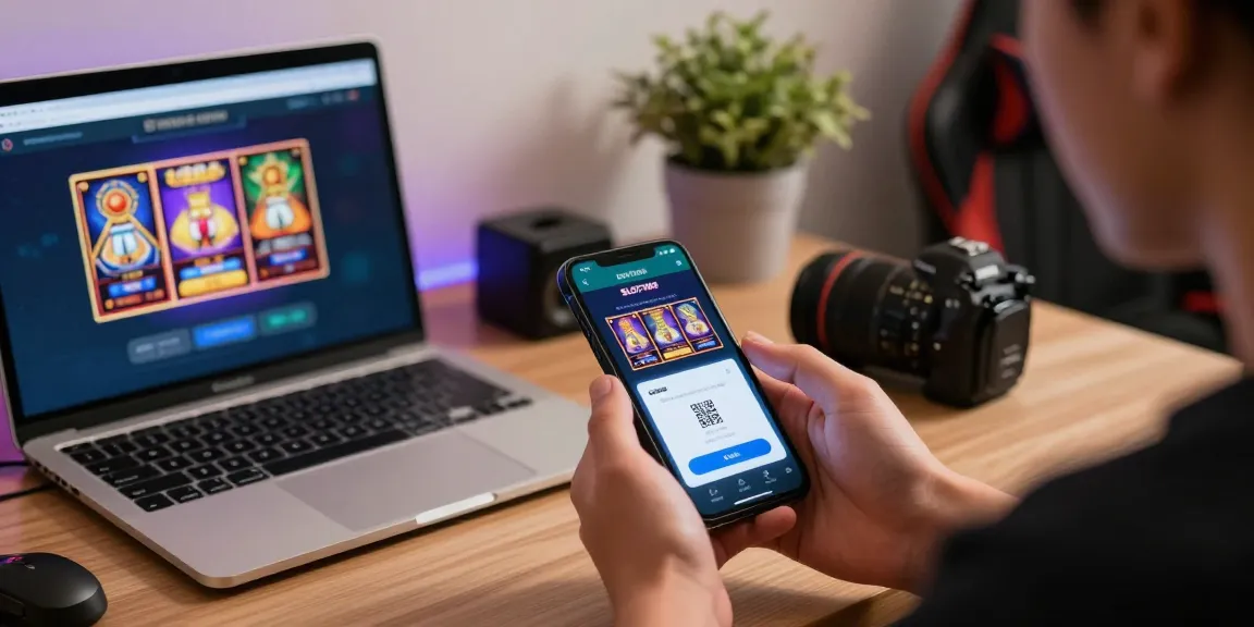 SLOT7000 app displayed on smartphone for online slots with QRIS payment options.