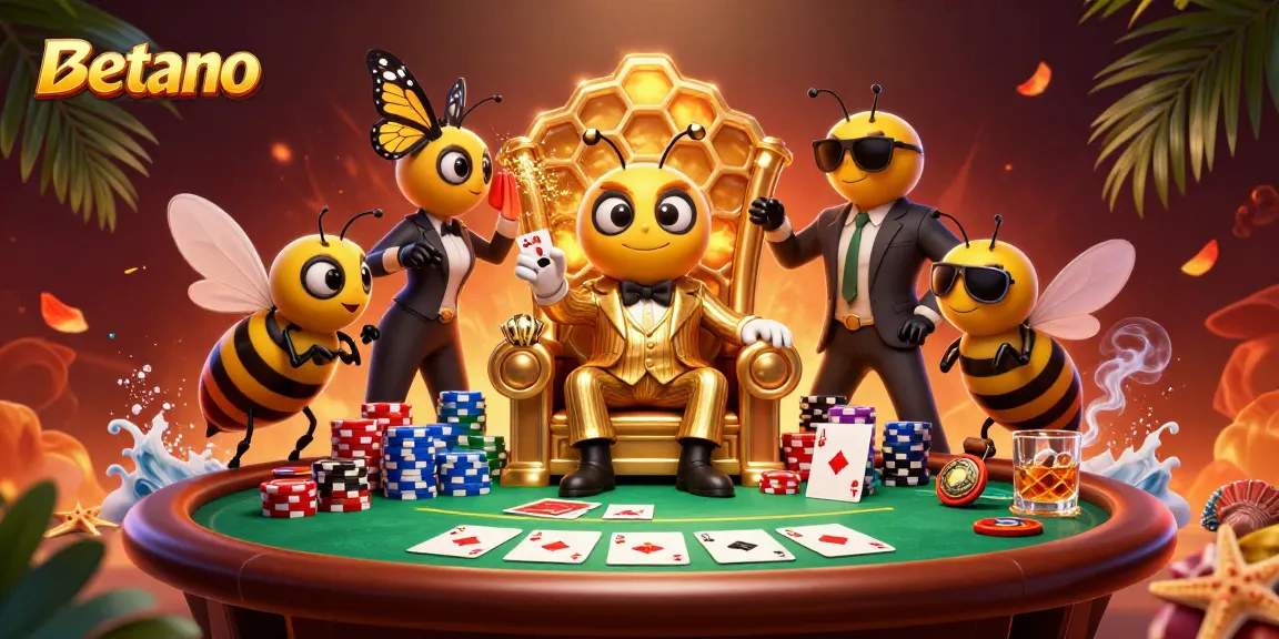 Engage in thrilling poker action at Betano with colorful chips and a dynamic atmosphere.