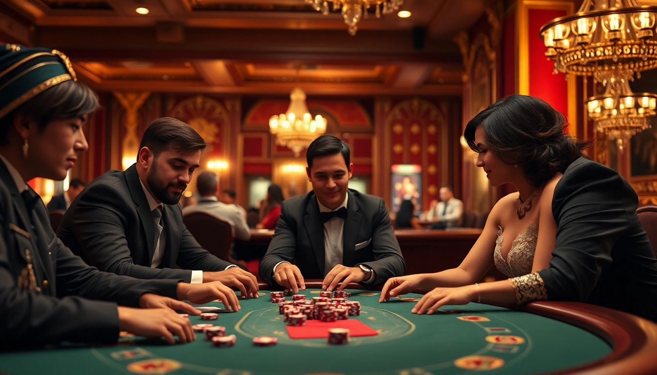 Menggugah semangat dalam permainan kasino dengan tariantoto saat bertaruh di meja poker.