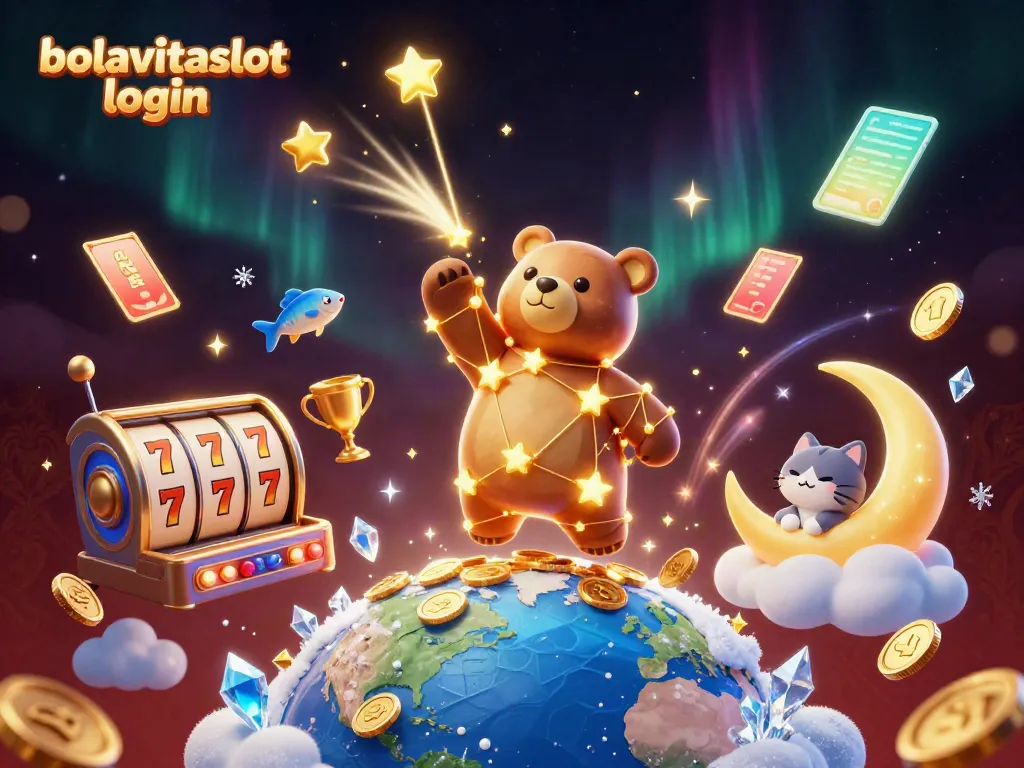 Experience winning moments with bolavitaslot login as enchanting characters collect coins amidst a vibrant casino scene.