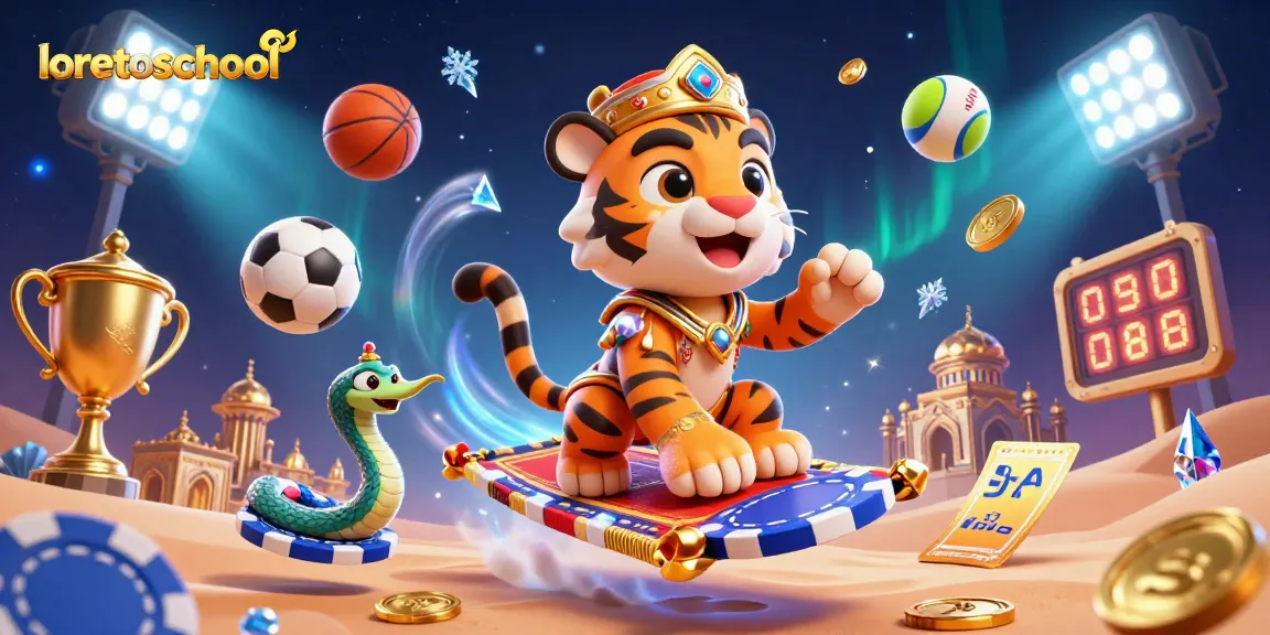 Experience thrilling gameplay at loretoschool with a vibrant casino-themed scene of sports betting action.