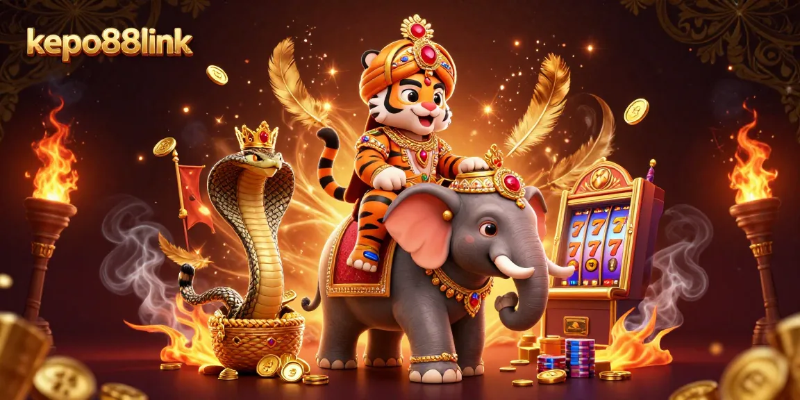 Engage in thrilling slot action at kepo88link with a royal maharaja and gem-encrusted elephant.