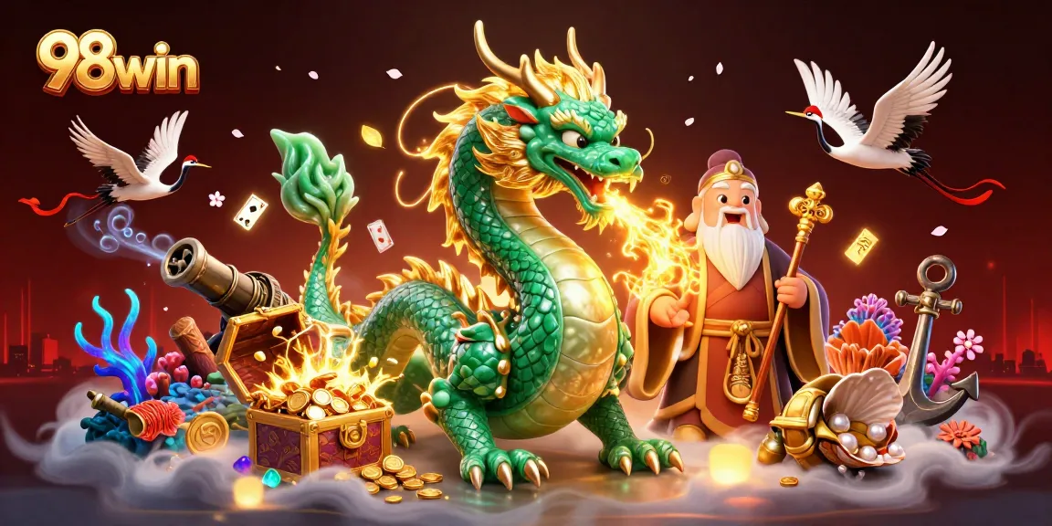 Engage in thrilling gaming at 98win with epic dragons and treasure-filled scenes.