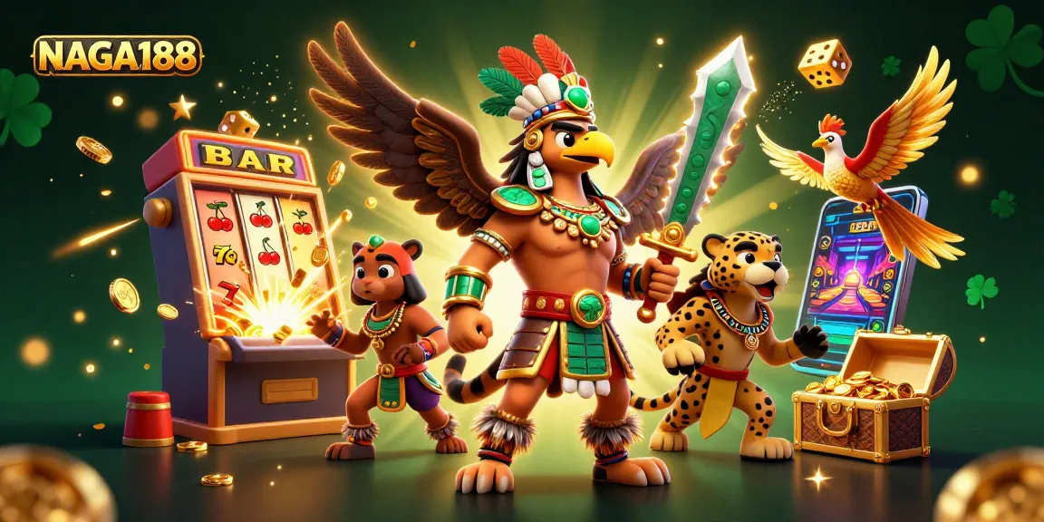 NAGA188 menghadirkan pengalaman taruhan seru dengan karakter prajurit Aztec dan mesin slot yang berlimpah koin