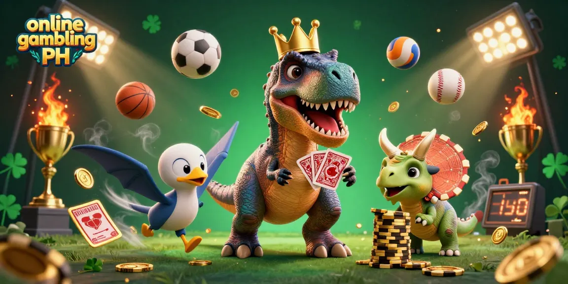 Experience thrilling online gambling PH action with cartoon dinosaurs at the casino