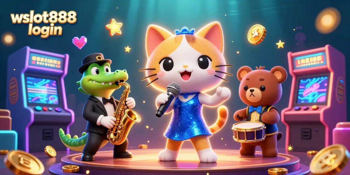 Permainan yang seru dalam wslot888 login dengan kucing penyanyi jazz dan karakter lainnya yang beraksi di panggung kasino.