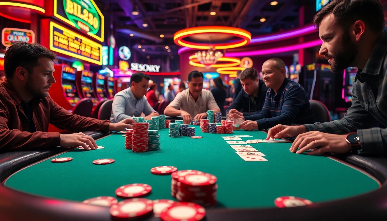 Menangkan permainan poker di casino dengan bbni4d, chips berwarna-warni dan suasana yang mengesankan.