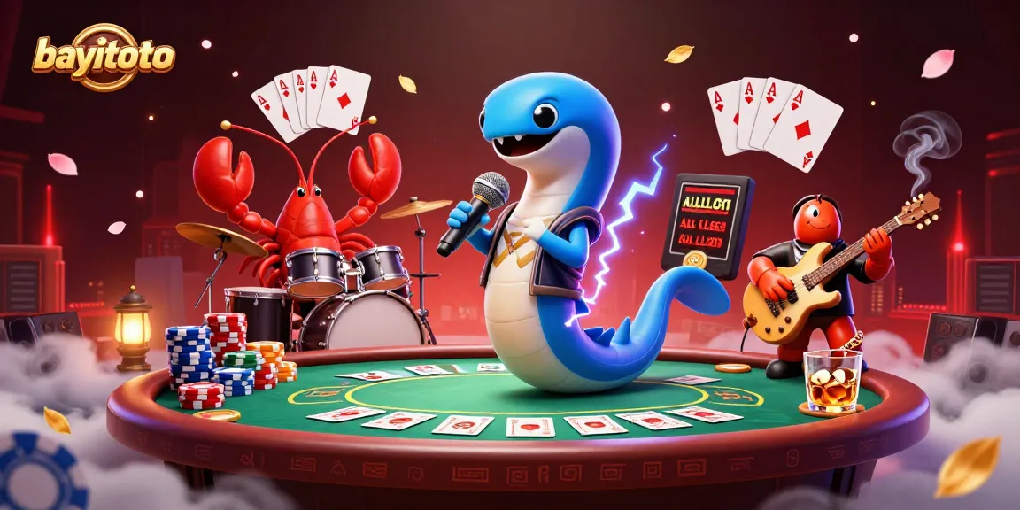 Engage with bayitoto's vibrant underwater casino scene featuring an electric eel DJ.