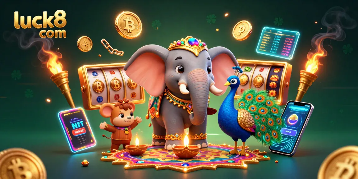 Engage with the exciting world of luck8 com and colorful gaming elements, featuring vibrant character designs and casino actions.