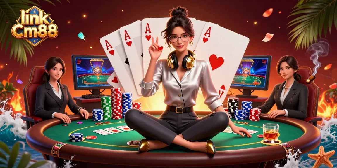 Experience excitement with link Cm88 at a high-tech gaming station showcasing poker elements.