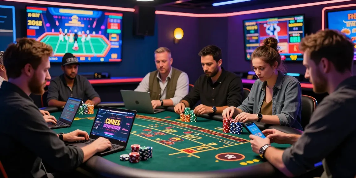 Exciting online gaming experience at credit card casinos at lctltd.co.uk with diverse players enjoying lively casino games in a vibrant virtual setting.