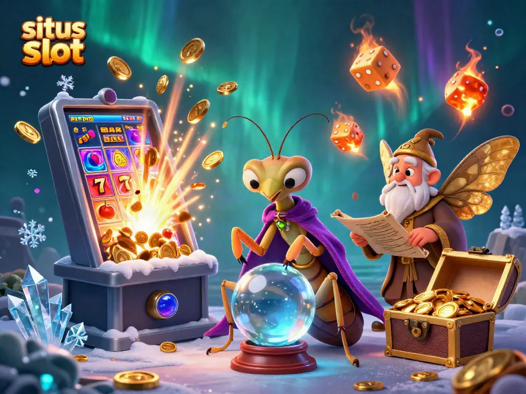 Situs slot dengan mesin slot 3D membawa keberuntungan dan lampu menyala, menampilkan peluang besar.