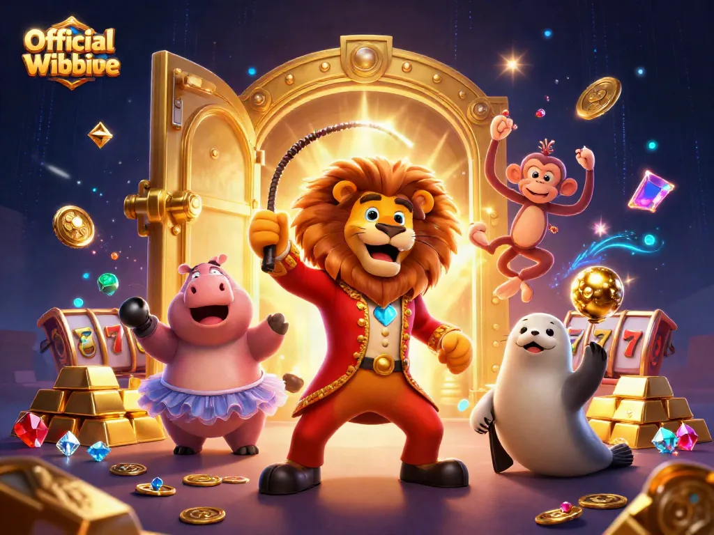 Experience the thrill at the Official Website with a circus-themed casino adventure featuring vibrant characters and swirling treasures.
