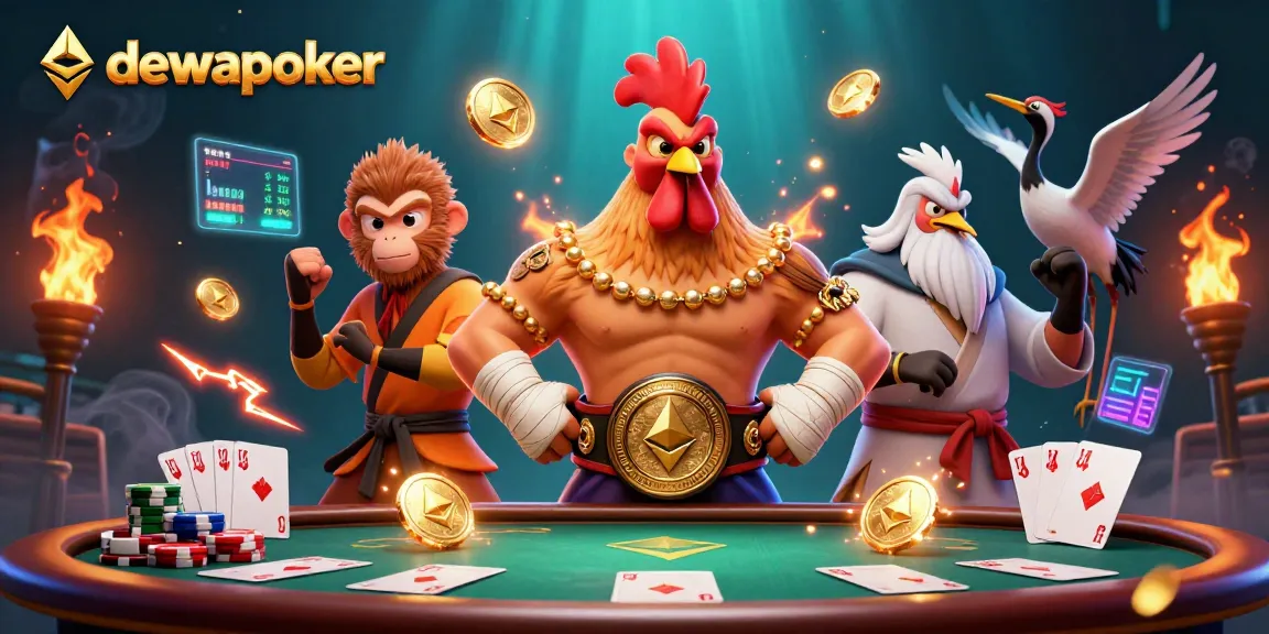 Experience thrilling gameplay at dewapoker with dynamic poker elements and colorful characters.