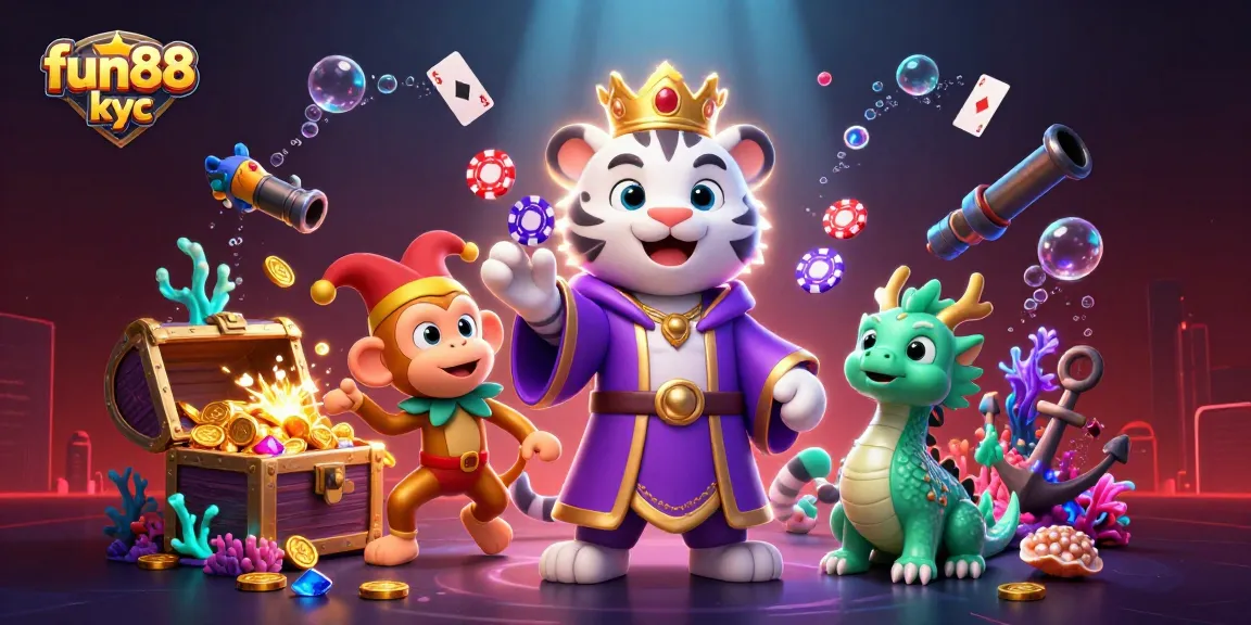 Khám phá fun88 kyc với hình ảnh đặc sắc về sòng bài và các nhân vật vui nhộn.