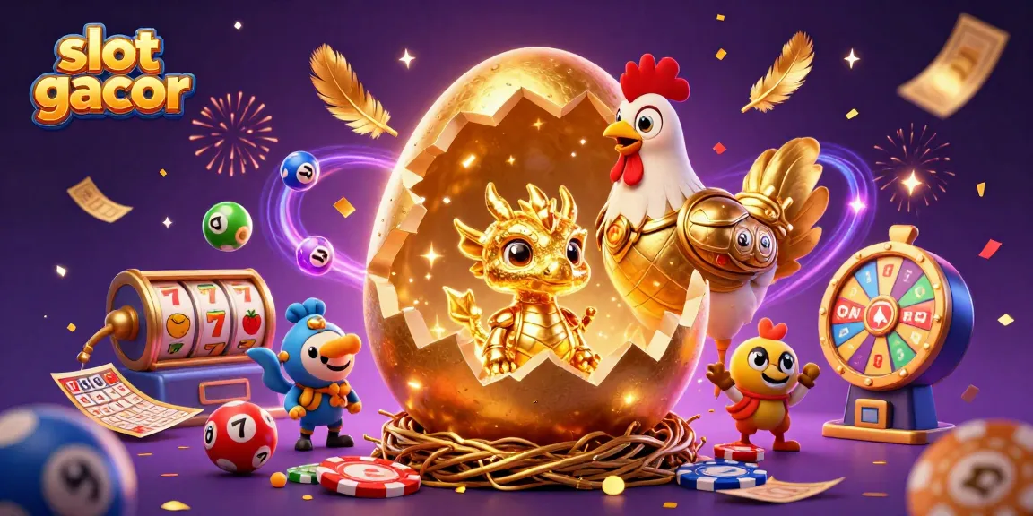 Experience thrilling action with slot gacor's golden dragon among vibrant casino elements.