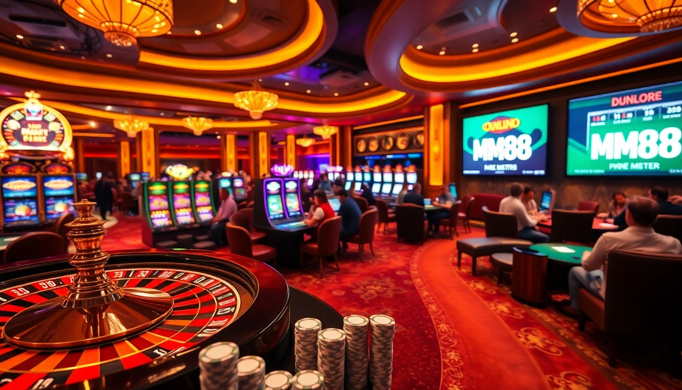 Experience thrilling gameplay at mm88 with vibrant casino tables and immersive slot machines.