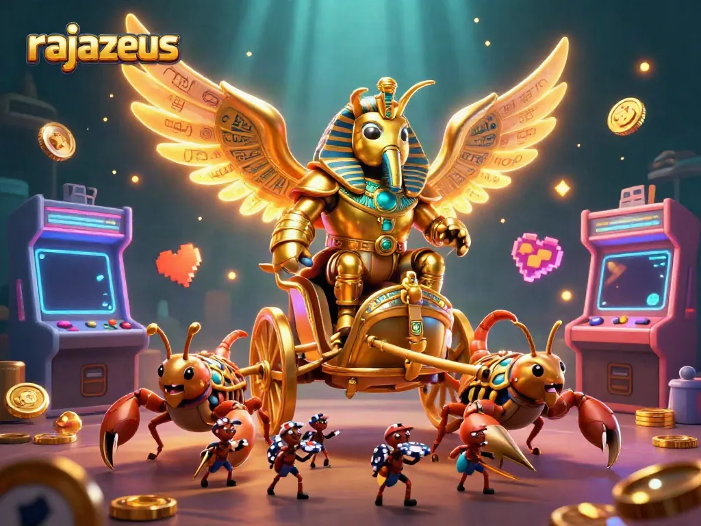 Menangkan permainan slot di rajazeus dengan visual warna-warni dan karakter unik yang menampilkan keberuntungan.