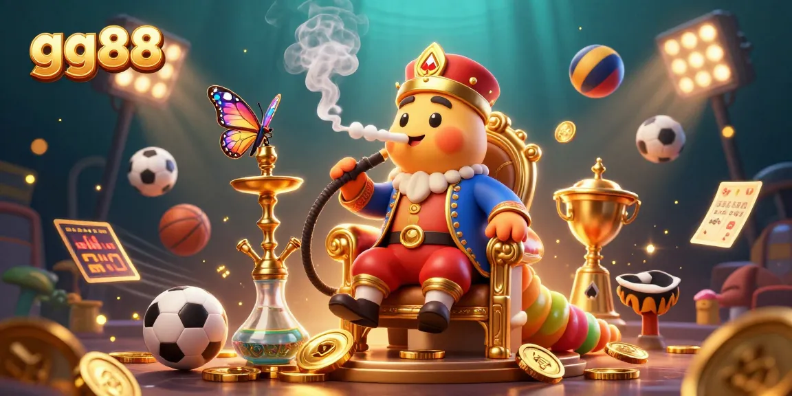 Engage in thrilling gaming at gg88, featuring an enchanting 3D casino scene with vibrant elements.