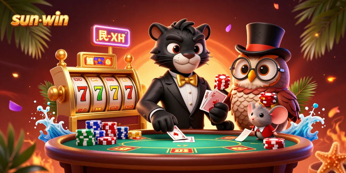 Experience winning excitement at sun-win with elegant characters and vibrant casino elements.