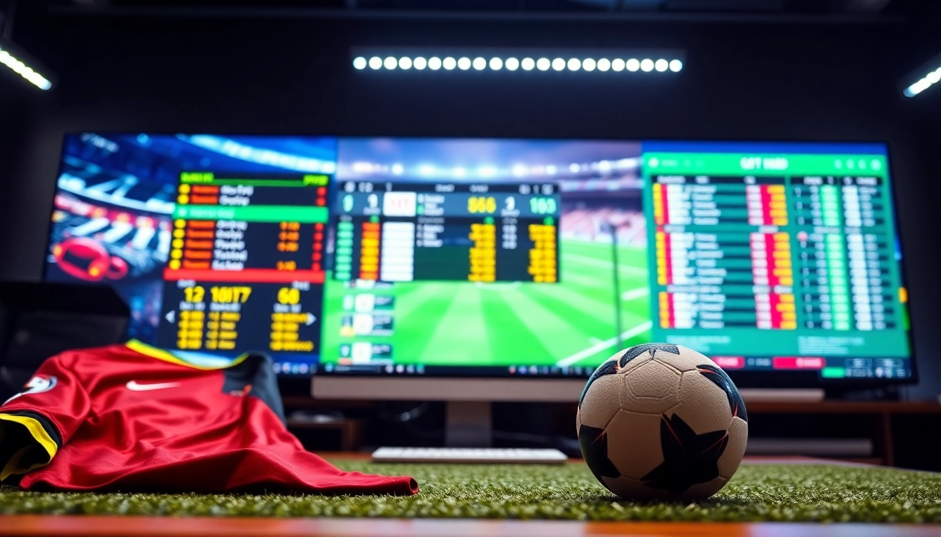 Engage with Sports Betting through a modern digital workspace showcasing live odds and stats.