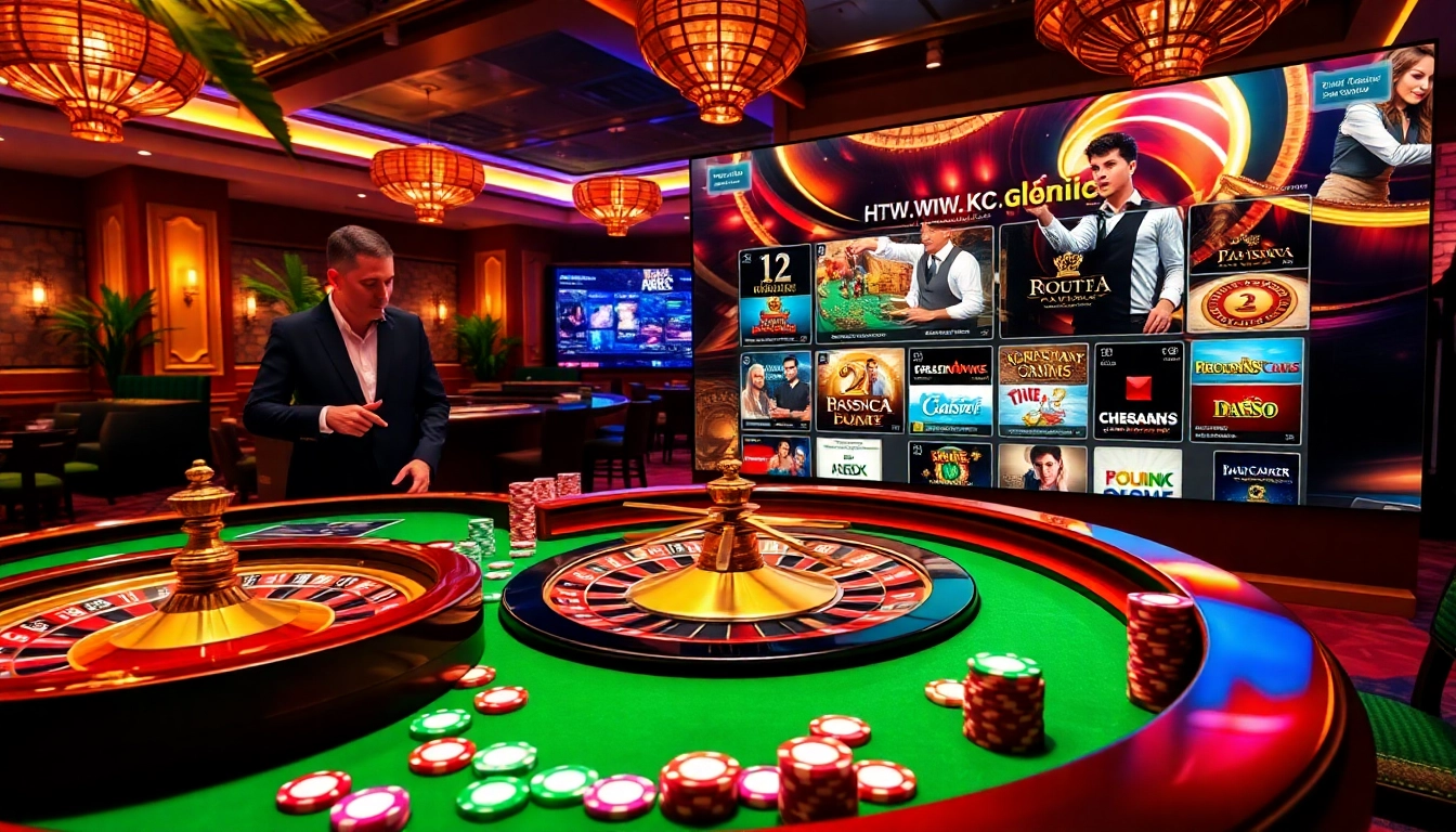 Experience exhilarating gaming at https://www.kjc.global/ with poker chips and a roulette table.